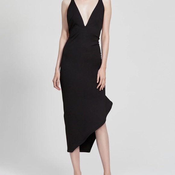 NWT Lexi Zina structured Black scuba MIDI Dress 6 - Picture 4 of 4